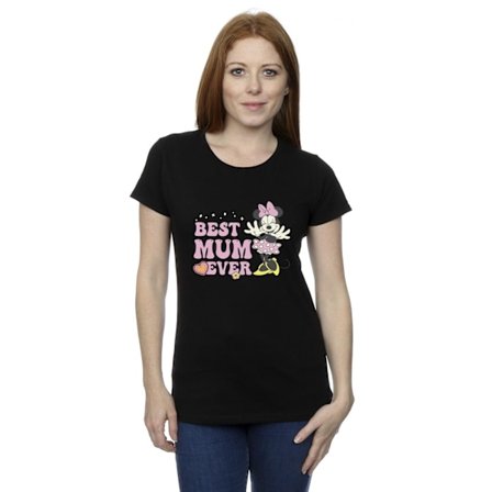 Disney Womens/Ladies Best Mum Ever Bomull T-shirt L Svart