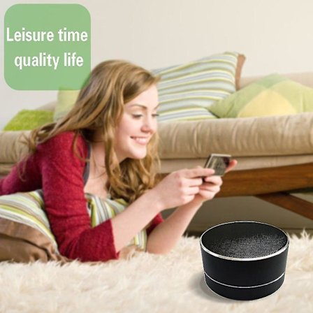 Metal LED Mini Bærbar Bluetooth Håndfri Højttaler