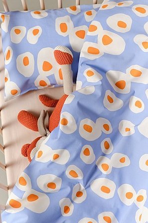 Jotex - Mini Bettbezug-set Krippe Organisch Blau - OVO - Kaufe Kinderbettbezüge & Kopfkissenbezüge bei Jotex