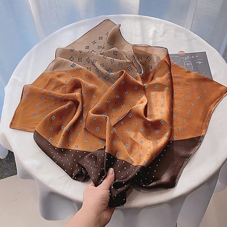 Dames silkesjal tørklæde imitation silke professionel tørklæde 27.6''*27.6''