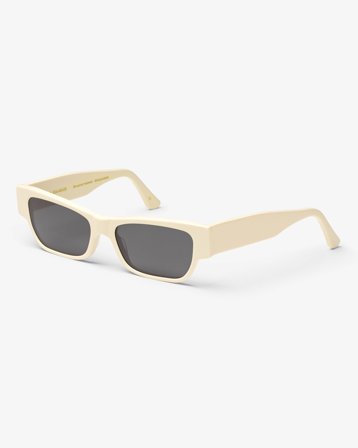 Sunglass 04 - Ivory White Solid - Black - One Size