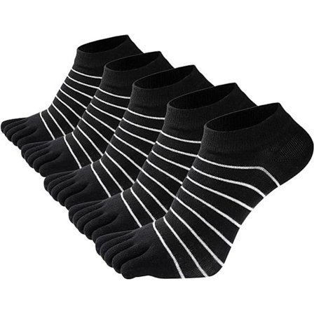 5 par - Tåstrømper - Yogastrømper - bomuldståstrømper til kvinder - Løber tåstrømper - Løber tåstrømper