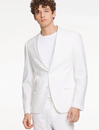Lindbergh Plain Mens Suit - Normal Length - White - 52