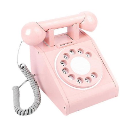 Baby Legetøj Telefon Legeting Træ Telefon Legetøj Træ Retro Telefon Legetøj Foregive Leg Telefon Børn Drejetelefon Legesæt/BL