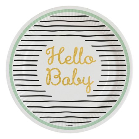Hello Baby Paptallerkener 8-pak