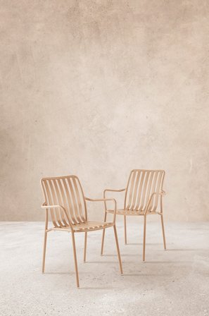 Jotex - Armstol 2-pk BEIGE - NANTERRE - Kjøp Hagestoler & -krakker hos Jotex