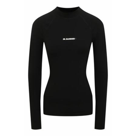 Jil Sander Long Sleeve Tops Sort, Dame