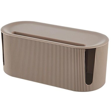 Kabelorganisatorboks med lokk - Kabelboks for å skjule og gjemme skjøteledninger