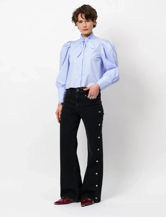 Dante6 Dante6-Casson Smocked Blouse - Blue - 42