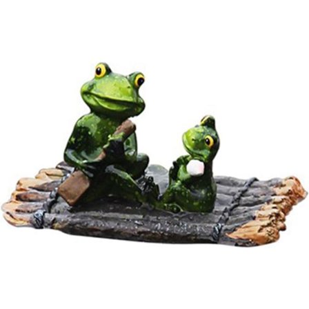 Flytande groddekoration figur staty hantverk för hem trädgård damm dekoration, flytande djur staty