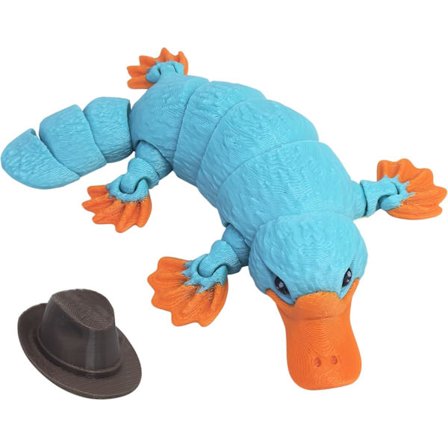 Artikulerade Fidget Leksaker, 3D-Printad Flexibel Näbbdjur för Stresslindring, Sensoriska Leksaker för Vuxna & Barn med Autism ADHD, 6 I