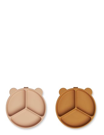 Liewood Stacy Divider Suction Plate 2-Pack - Pink - Ø 17 CM