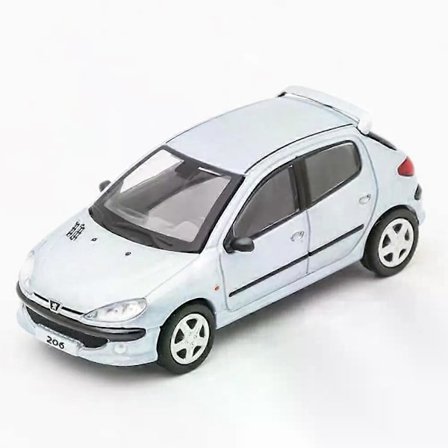 DCT 1/64 206 Modellbil Vintage Kjøretøy Hatchback Støpt Bil Samleleketøy Stasjonsvogn Gave Til Voksne Med Utstillingsvindu