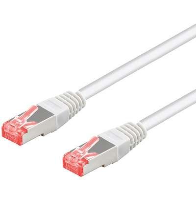 Goobay Patchk. CAT6a SSTP RJ45 wh 0,5m