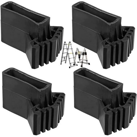 Stigefotbeskyttelse føtter stigeforlengelsesstigeføtter sklisikre gummiputer universelle sklisikre gummistagesubstitusjonsstigeføtter 4 stykker svart