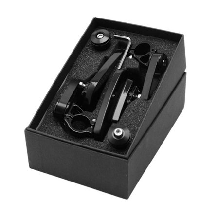 Universal 7/8" Black Motorcycle Billet Aluminium Bar End Sidebackspeglarc