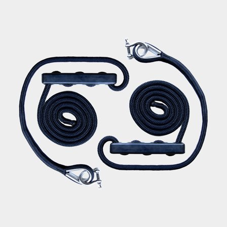 Cima d'ormeggio con molla d'ormeggio, redancia in acciaio inox e grillo (Ø10 mm) NOCK Långedrag Y-bom, poliestere/gomma a 16 trefoli, con molla 