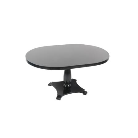 948 Soffbord Pelare Svart Oval Skiva