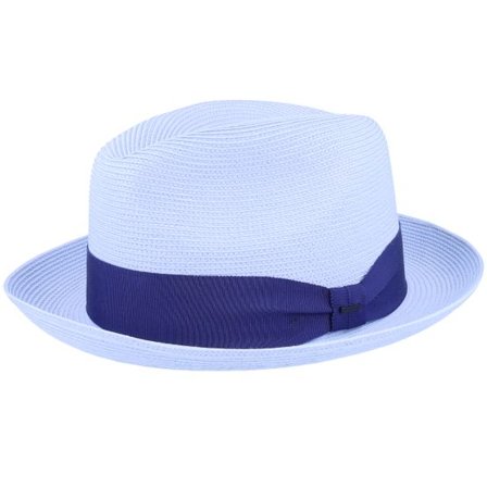 Bailey - Blå straw Hatt - Craig Sky Blue Straw Hat @ Hatstore