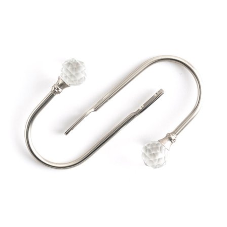 2 kpl Metalliset Verhotangot Selkeällä Kristallikuulalla, Koristeelliset Seinälle Kiinnitettävät Verhotangot Ruuveilla, Raskaat Ikkunoiden Verhotangot