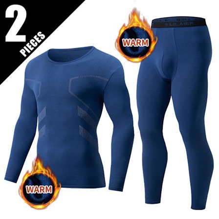 Termiska Yogabyxor Set | Varma Träningsleggings 2-pack*V2 Värme - Marinblå*S V2 Värme - Marinblå S