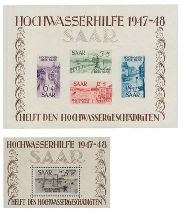 Saarland - 1948/1949 - MICHEL 1/2 - Postfrisk
