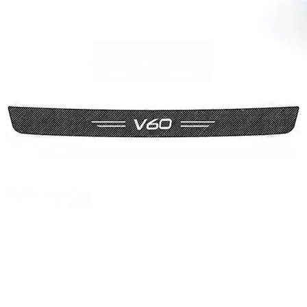 Hiilikuitu Auton Oven Kynnyssuoja Tarrat Kynnysnauha Sopii Volvo V60 Logolle Takaluukun Puskurin Naarmusuoja Suojaliuskat