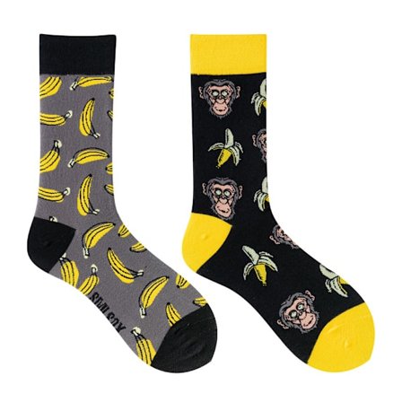 5 par Många stilar av AB-strumpor asymmetriska kreativa trendiga strumpor roliga par mandarinanka färgade mellanhöga strumpor