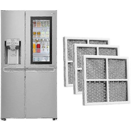 Luftfilter til LG Pure N Fresh køleskabe, 3 stk. Erstatningsfiltre til frisk luft, til LG køleskab/køleskab/luftrenser Lt120f, Lfx31 (FMY)