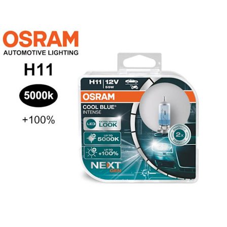 Osram H11 +100% COOL BLUE 5000k halogen lampor 12v DC PGJ19-2