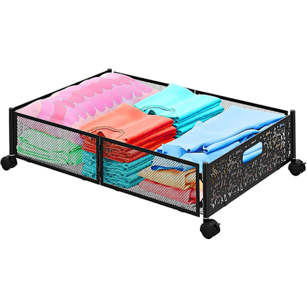 Rullende Opbevaring Under Sengen Foldbar Metal Under Bed Opbevaringsorganisator Skuffe