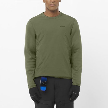 Salomon - Crewneck-Pullover Herren Outline Warm Hybrid - Grape Leaf