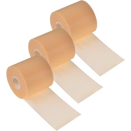 3 stycken atletisk förbandstejp för hår, skumunderbandstejp, sportförbandstejp, underbandstejp för hår, fotleder, handleder, knän, sport (beige)