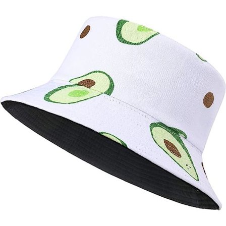 Bucket Hat Bomull Summer Fisherman Hat för kvinnor män,(avocado)