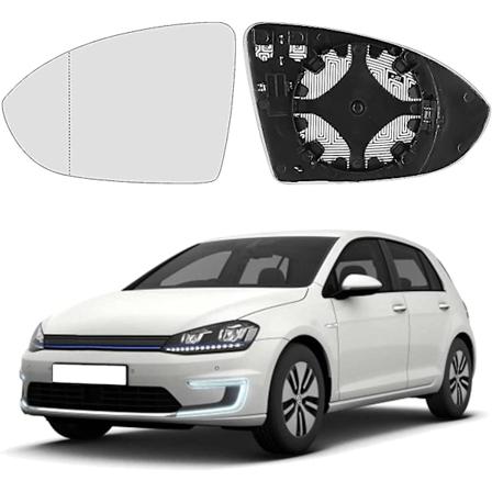Vingspegelglas Uppvärmd Höger Vänster Nära Sida Blind Spot, Vingspegelglas Kompatibel Med Golf Mk7 2012-2019, Vingspegelglas Uppvärmd Med Baksida P
