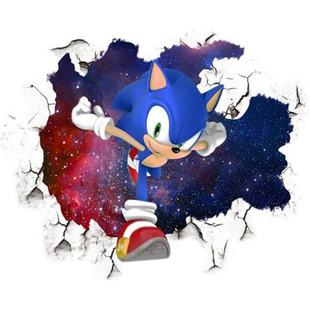 Veggklistremerke - Sonic veggklistremerke 3D-klistremerke Sonic Adventure TV-bakgrunnsvindusdekorasjon Fjernbart klistremerke Vinylklistremerke 40*