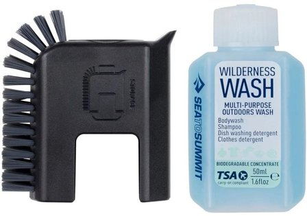 Sea to Summit Kitchen Pot Scrubber Set tiskiharja ja pesuaine