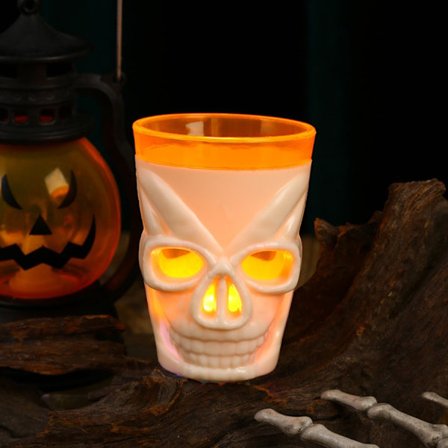 Skeleton Wine Cup Cocktail Cup WHITE&ORANGE