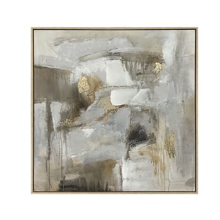 Seinätaide kankaalle kehyksillä, 82.6x82.6cm, Monivärinen