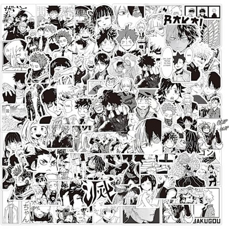 Anime Klistermærker Blandet Pakke [100 stk.] Vinyl Vandtætte Klistermærker Til Laptop Vandflasker Til Hydro Flask Skateboard Computer Telefon Anime 