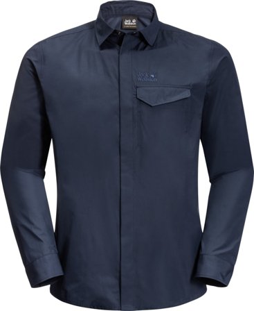 Jack Wolfskin Men's Lakeside Roll-Up Shirt Men long-sleeved shirts Blue S