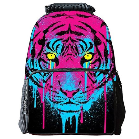Fashion 3D Tiger Print Unisex Ryggsäck