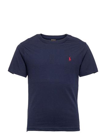 Cotton Jersey Crewneck Tee Tops T-shirts Short-sleeved Blue Ralph Lauren Kids