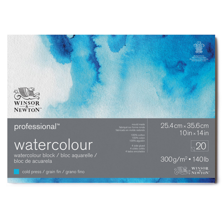 Winsor & Newton Professional Bloc aquarelle CPx36cm 300g