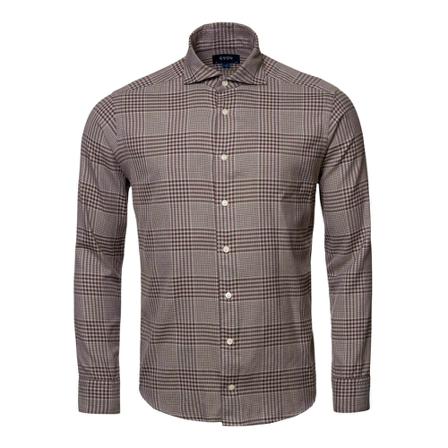 Eton shirt 35 , Bruin , Heren , Maat: 2XL