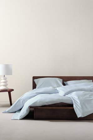 Jotex - Percale Sengesett Enkeltseng - Økologisk Tåkeblå - ZACK - Kjøp Enkeltseng hos Jotex