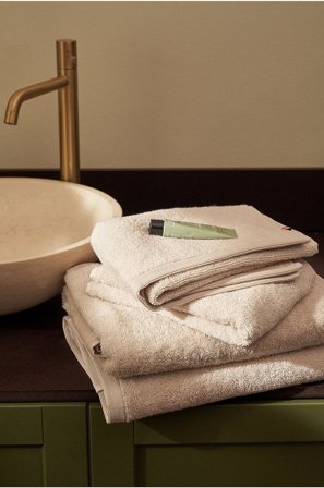 Pure - Froteepyyhesetti Soft 4 osat - Beige - Käsipyyhkeet - - Homeroom