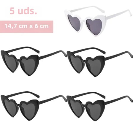 Singles party solglasögon, singles party dekorationer, singles party tillbehör, brudtärnas gåvor, hjärtformade glasögon