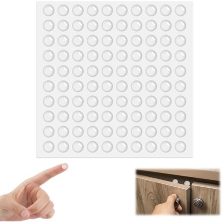 100 Stykker Transparent Silikonpute, Selvklebende Dørbuffer, Skapdørdemper, Gummiføtter Buffer, Beskyttende Gummistoppere, Gummiføtter for