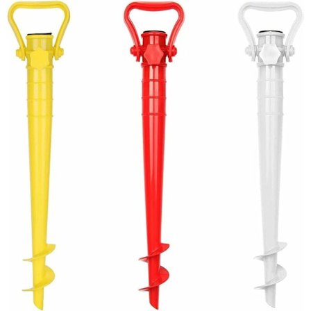 3 stk. Parasolfødder til Strand, Parasol Jordanker, Strandparasol Sandanker, til Haveparasol, Fuglefoderautomat, Pavillon, Flag - FA10-